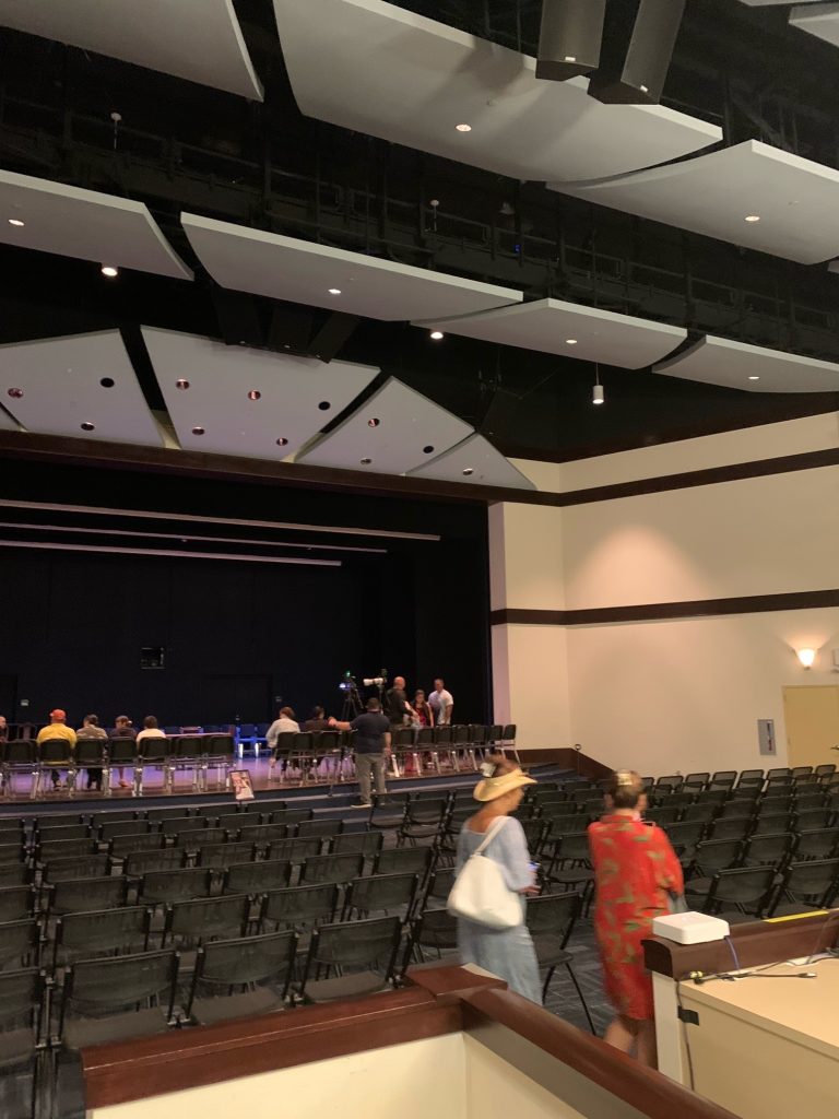 Photo of the inside of the Kamehameha High School Chapel facing the main stage.